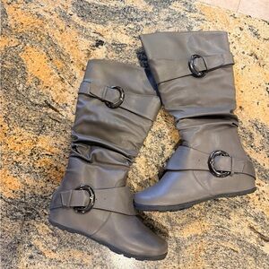 Journee Collection Paris Rouched Buckle boots.